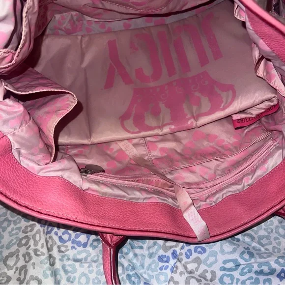 Vintage Pink Juicy Couture Purse Diaper Baby Bag Tote Handbag Y2K Changing Pad - Picture 5 of 10